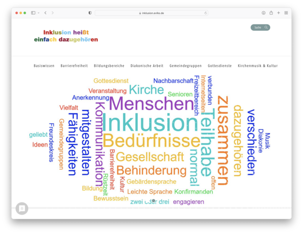 Screenshot des Infoportals inklusion.evlks.de